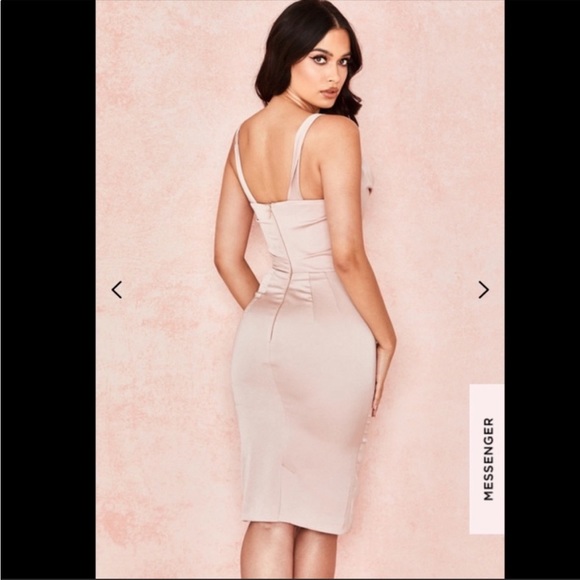 House of CB ‘Micaela’ Blush Draped Corset Dress NWOT - Picture 5 of 6